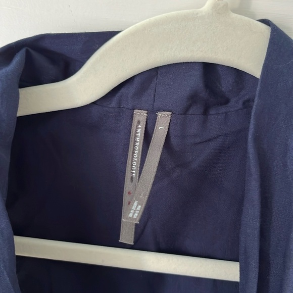 Anthropologie The Tommie Cap-Sleeve Smocked Front-Zip Shirt Dress Size L… - Picture 5 of 11